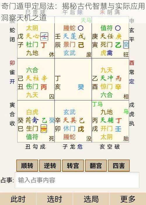 奇门遁甲定局法:揭秘古代智慧与实际应用洞察天机之道