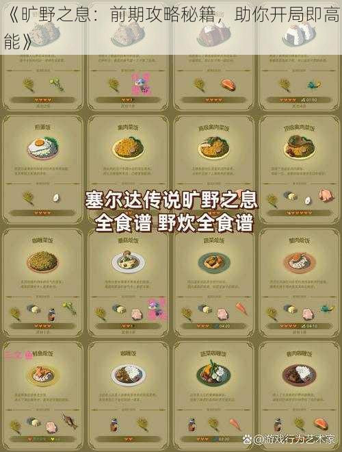 《旷野之息:前期攻略秘籍,助你开局即高能》