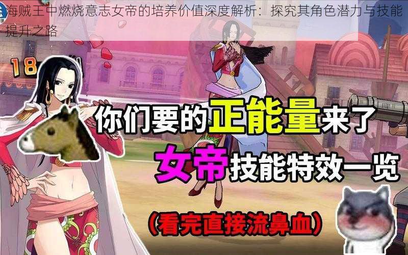 海贼王中燃烧意志女帝的培养价值深度解析:探究其角色潜力与技能提升之路