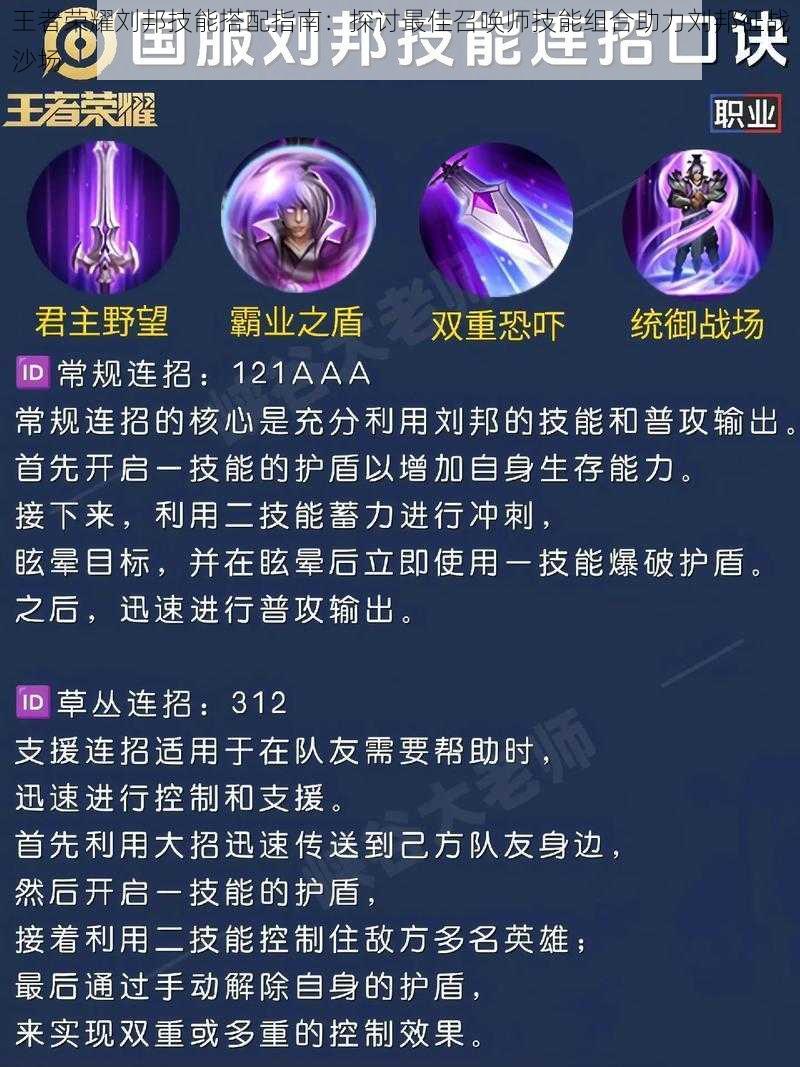 王者荣耀刘邦技能搭配指南:探讨最佳召唤师技能组合助力刘邦征战沙场