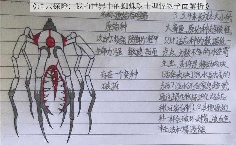 《洞穴探险:我的世界中的蜘蛛攻击型怪物全面解析》
