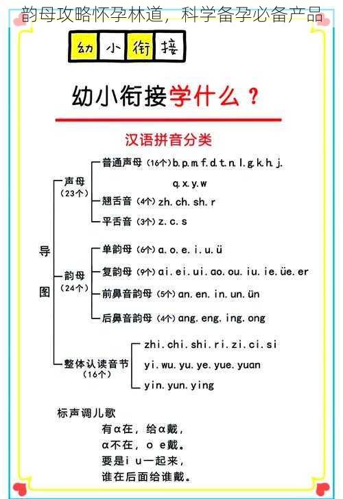 韵母攻略怀孕林道,科学备孕必备产品