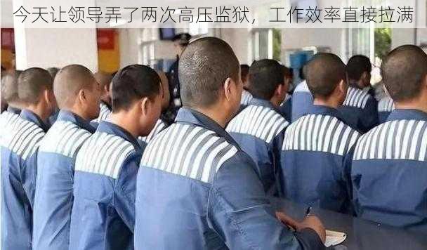 今天让领导弄了两次高压监狱,工作效率直接拉满