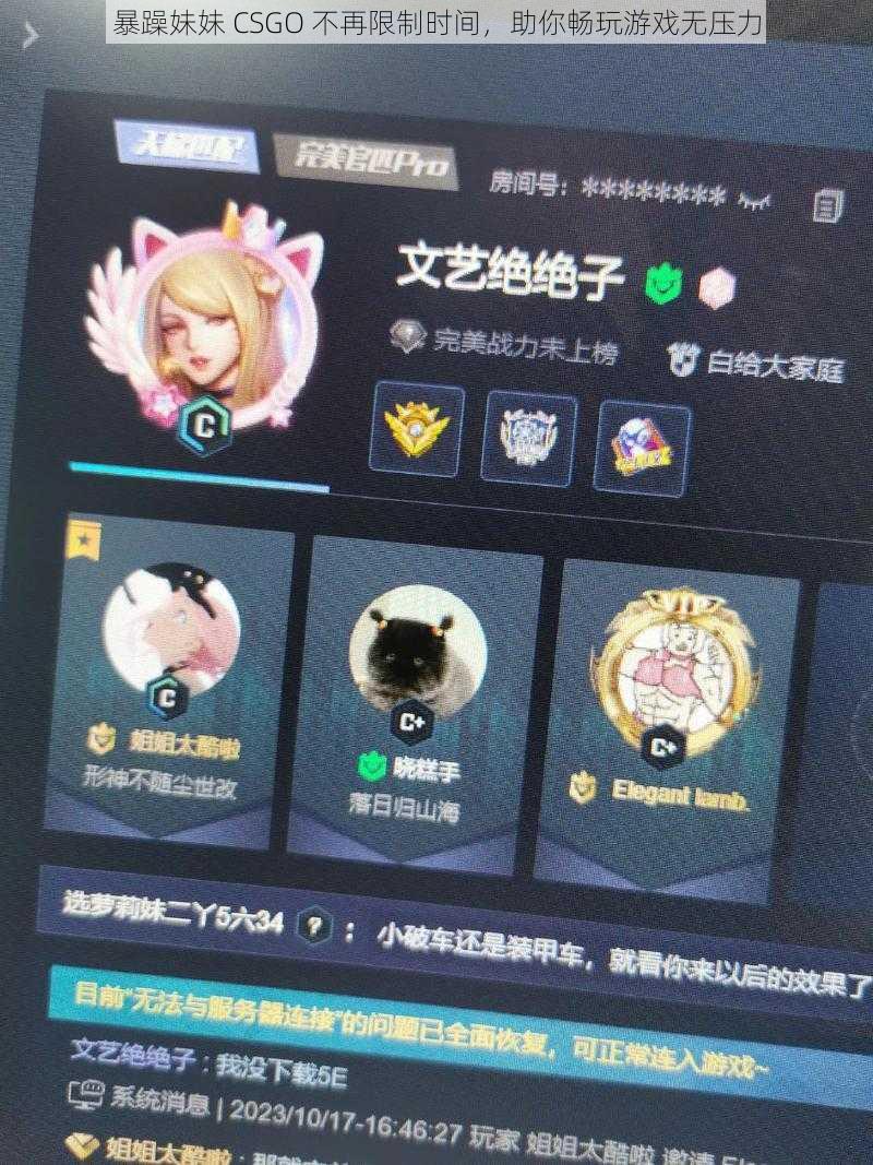 暴躁妹妹 CSGO 不再限制时间,助你畅玩游戏无压力