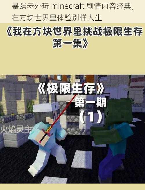 暴躁老外玩 minecraft 剧情内容经典,在方块世界里体验别样人生
