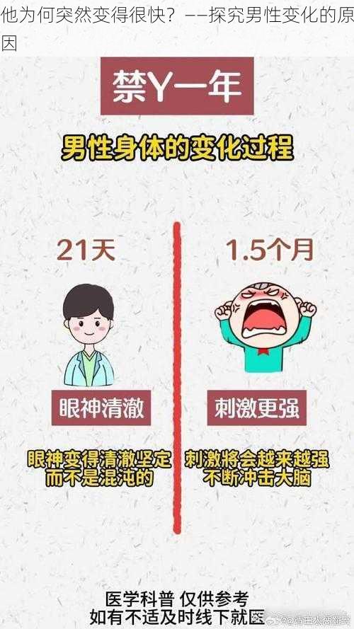 他为何突然变得很快?——探究男性变化的原因