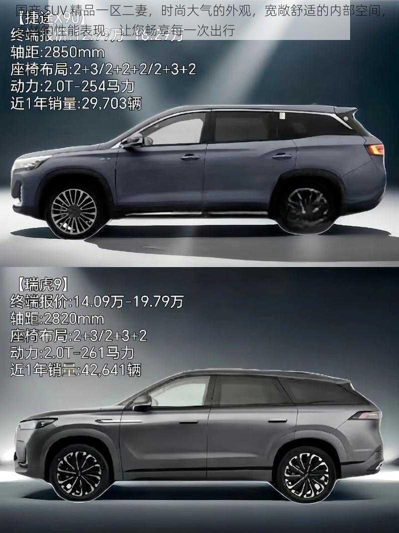 国产 SUV 精品一区二妻,时尚大气的外观,宽敞舒适的内部空间,卓越的性能表现,让您畅享每一次出行