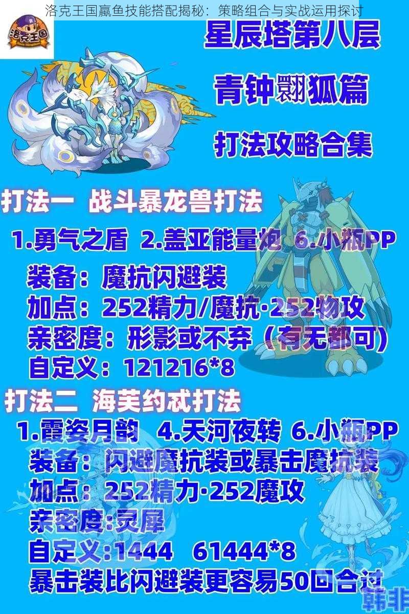 洛克王国蠃鱼技能搭配揭秘:策略组合与实战运用探讨