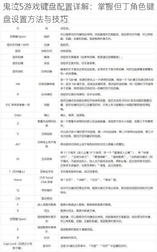 鬼泣5游戏键盘配置详解:掌握但丁角色键盘设置方法与技巧