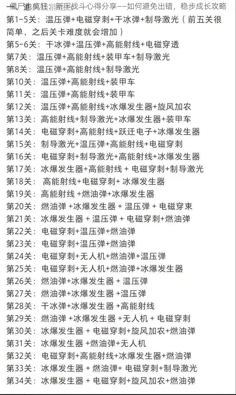 僵尸也疯狂:新手战斗心得分享——如何避免出错,稳步成长攻略