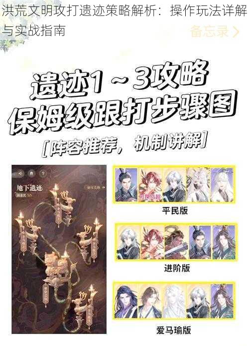 洪荒文明攻打遗迹策略解析:操作玩法详解与实战指南
