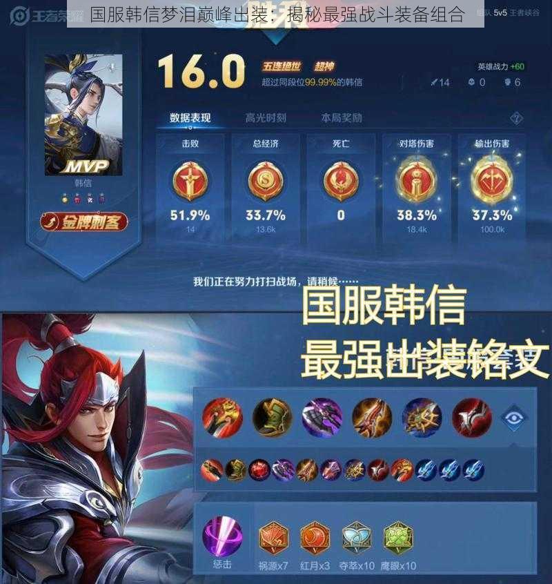 国服韩信梦泪巅峰出装:揭秘最强战斗装备组合