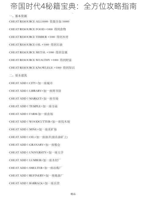 帝国时代4秘籍宝典:全方位攻略指南