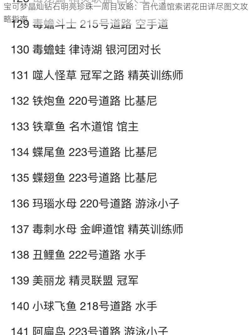 宝可梦晶灿钻石明亮珍珠一周目攻略:百代道馆索诺花田详尽图文攻略指南