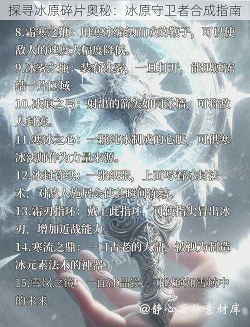探寻冰原碎片奥秘:冰原守卫者合成指南