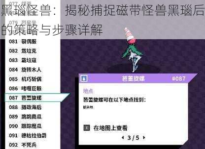 黑瑙怪兽:揭秘捕捉磁带怪兽黑瑙后的策略与步骤详解