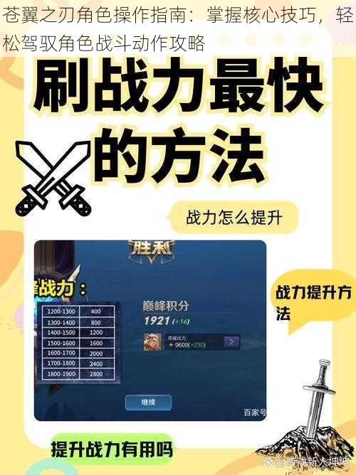 苍翼之刃角色操作指南:掌握核心技巧,轻松驾驭角色战斗动作攻略