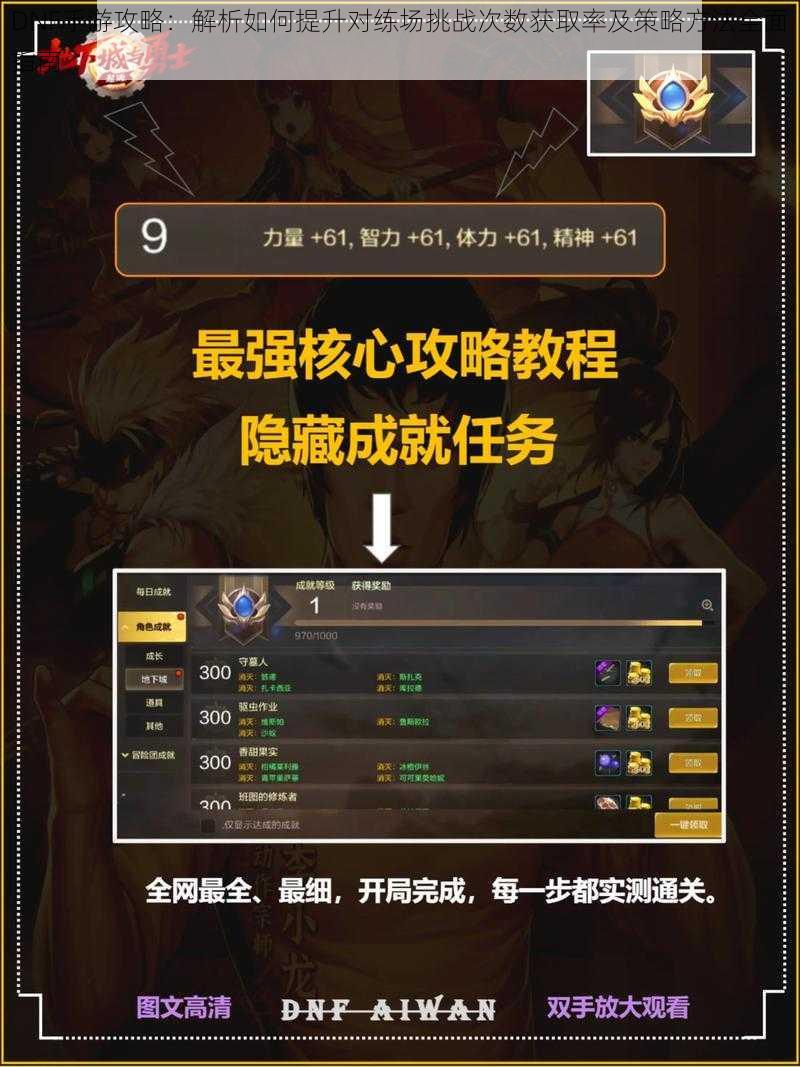 DNF手游攻略:解析如何提升对练场挑战次数获取率及策略方法全面指南