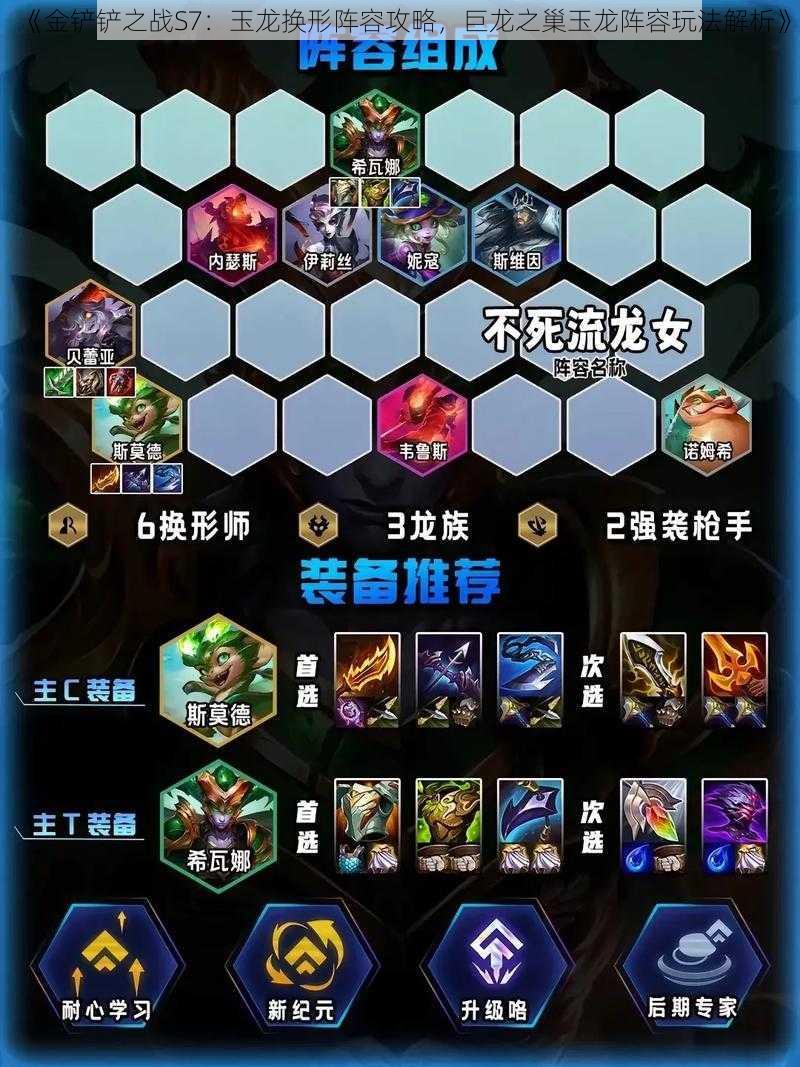 《金铲铲之战S7:玉龙换形阵容攻略,巨龙之巢玉龙阵容玩法解析》