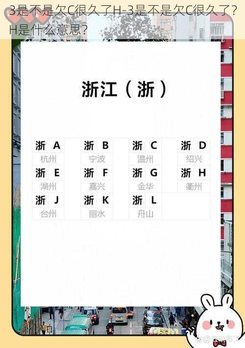 3是不是欠C很久了H-3是不是欠C很久了?H是什么意思?