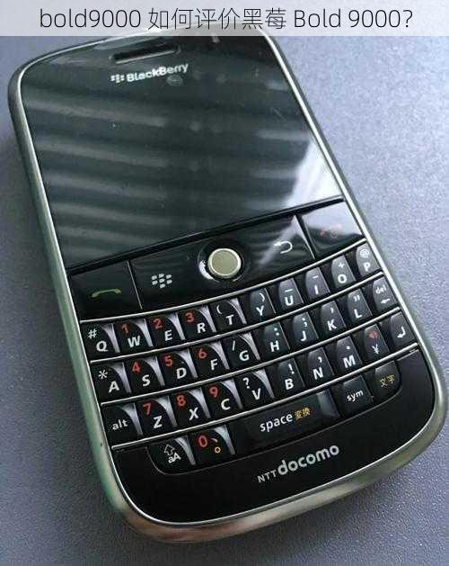 bold9000 如何评价黑莓 Bold 9000?