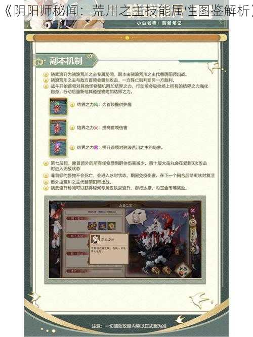 《阴阳师秘闻:荒川之主技能属性图鉴解析》