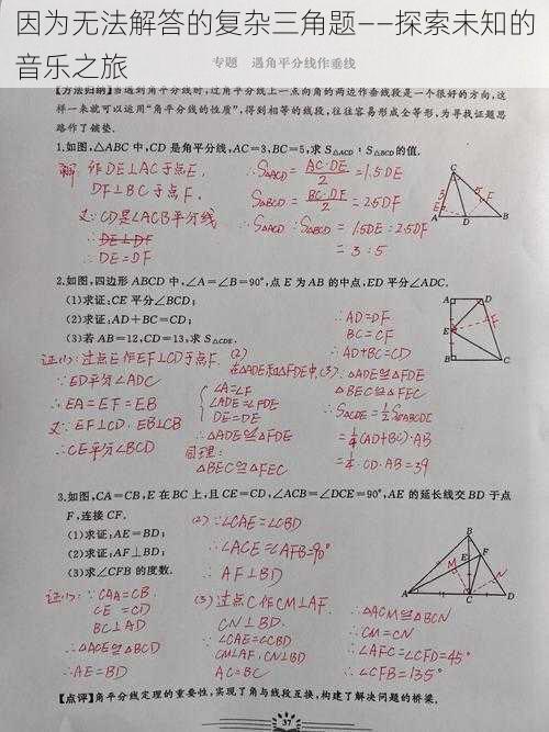 因为无法解答的复杂三角题——探索未知的音乐之旅