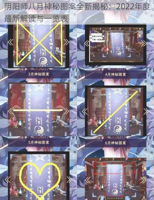 阴阳师八月神秘图案全新揭秘:2022年度最新解读与一览表