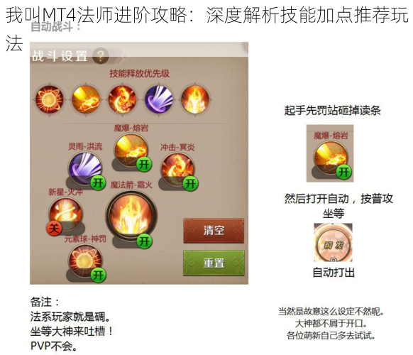 我叫MT4法师进阶攻略:深度解析技能加点推荐玩法