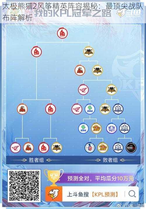 太极熊猫2风筝精英阵容揭秘:最顶尖战队布阵解析