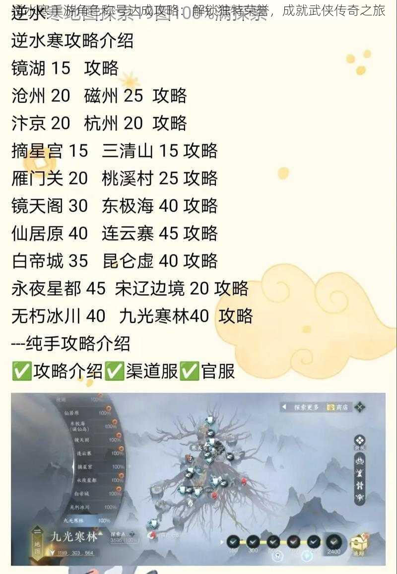 逆水寒手游角色称号达成攻略:解锁独特荣誉,成就武侠传奇之旅