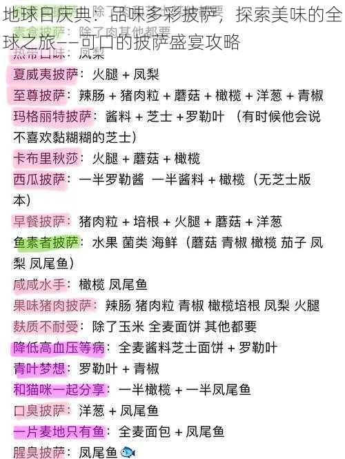 地球日庆典:品味多彩披萨,探索美味的全球之旅——可口的披萨盛宴攻略