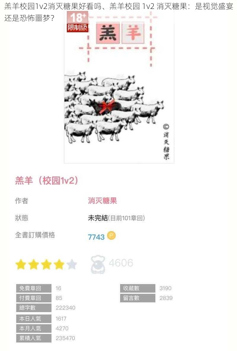 羔羊校园1v2消灭糖果好看吗、羔羊校园 1v2 消灭糖果:是视觉盛宴还是恐怖噩梦?