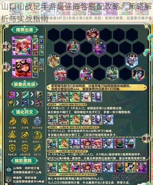 山口山战记手游最强阵容搭配攻略:策略解析与实战指南