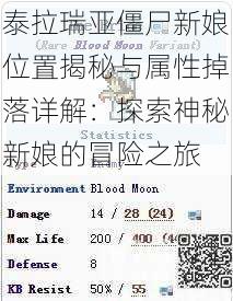 泰拉瑞亚僵尸新娘位置揭秘与属性掉落详解:探索神秘新娘的冒险之旅