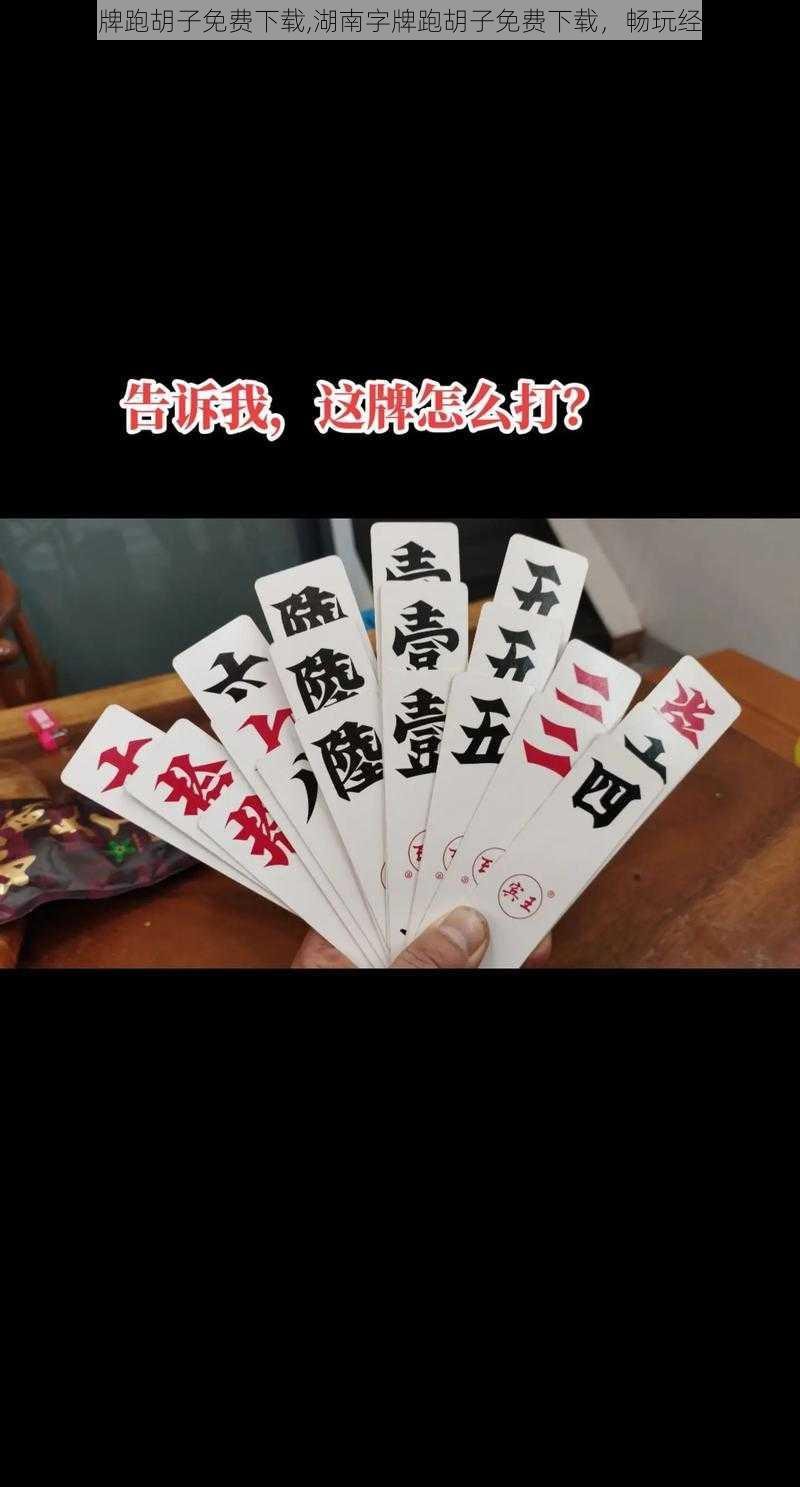 湖南字牌跑胡子免费下载,湖南字牌跑胡子免费下载,畅玩经典游戏