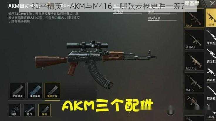和平精英:AKM与M416,哪款步枪更胜一筹?