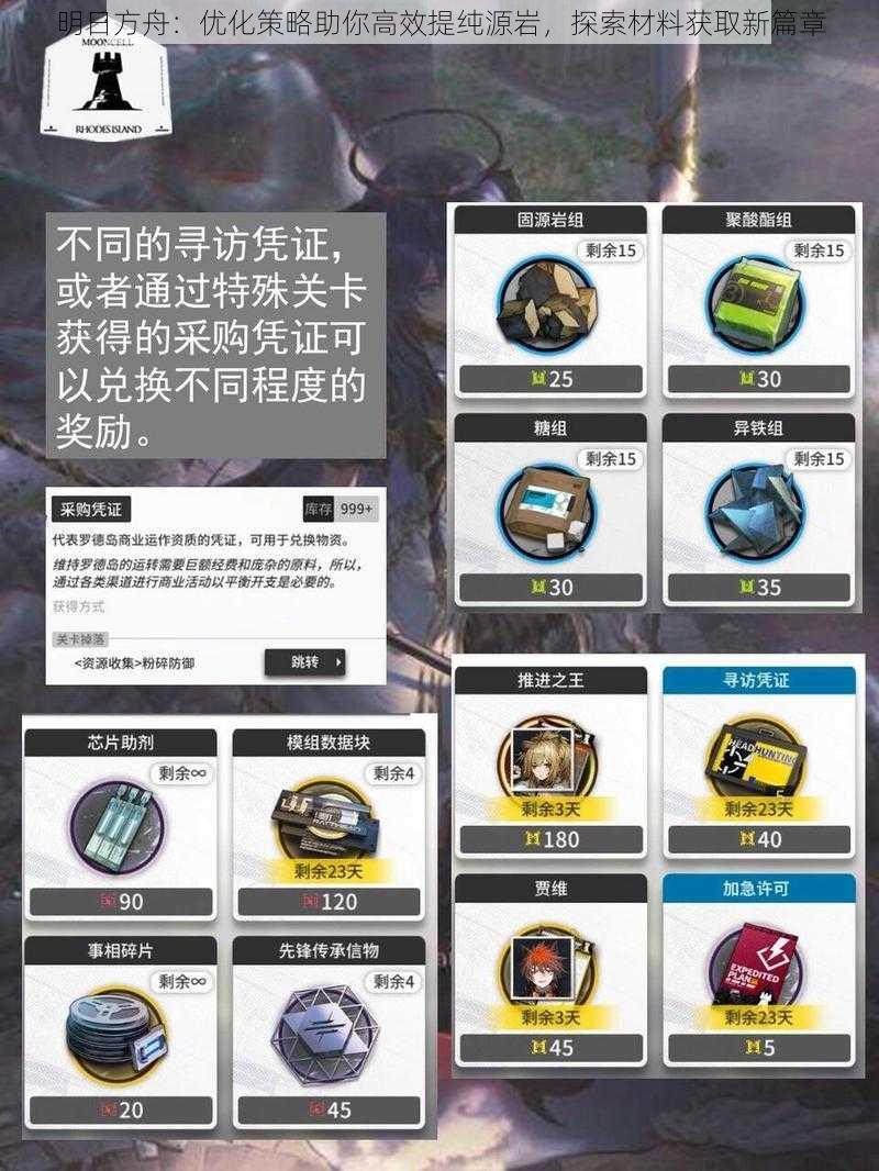 明日方舟:优化策略助你高效提纯源岩,探索材料获取新篇章