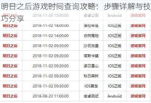 明日之后游戏时间查询攻略:步骤详解与技巧分享