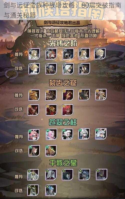 剑与远征蛮族种族塔攻略:80层突破指南与通关秘籍