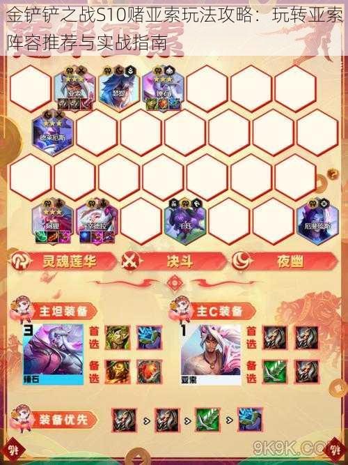 金铲铲之战S10赌亚索玩法攻略:玩转亚索阵容推荐与实战指南