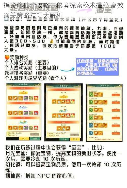 指尖修仙全攻略:秘境探索秘术揭秘 高效通关策略技巧大解析